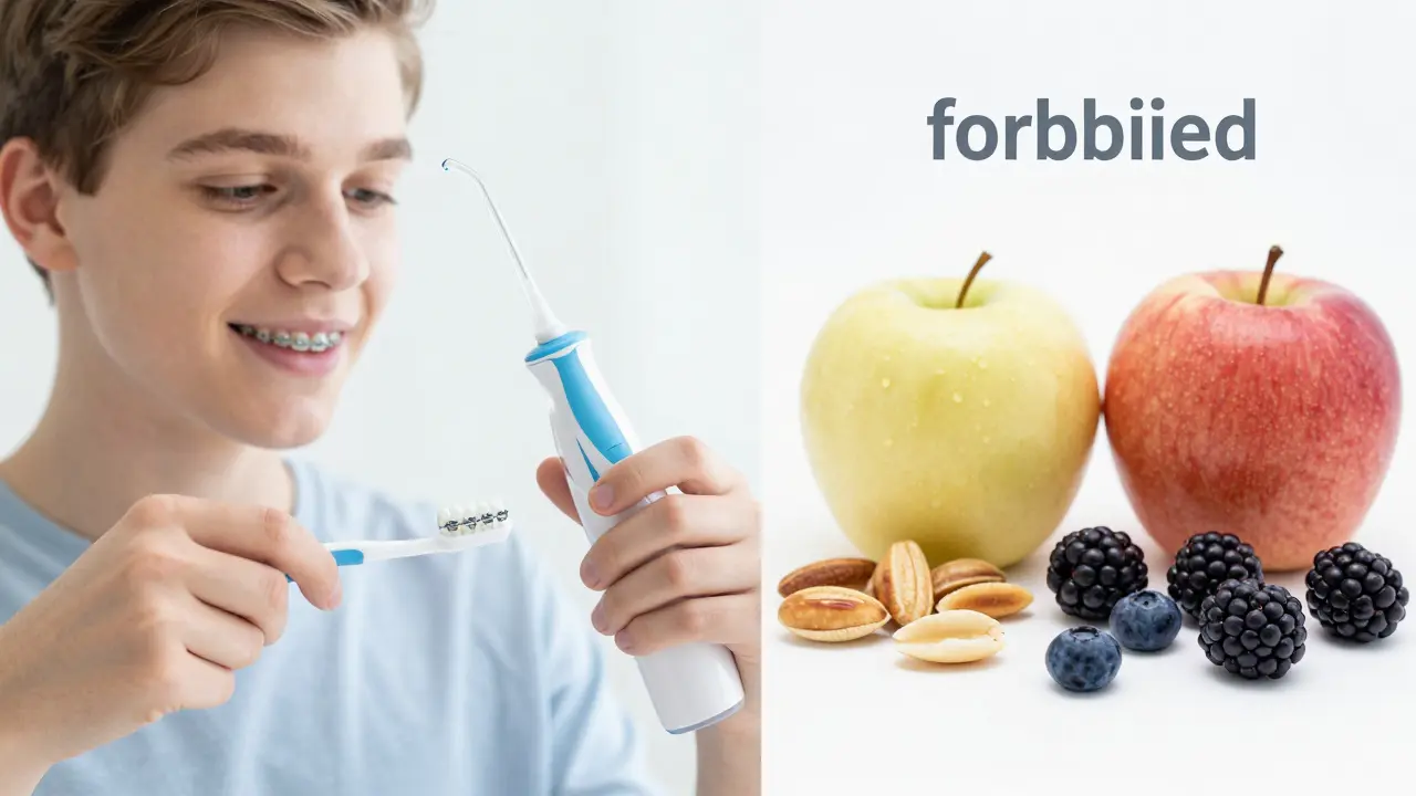 Hygiena a omezení stravy pro péči o keramická rovnátka