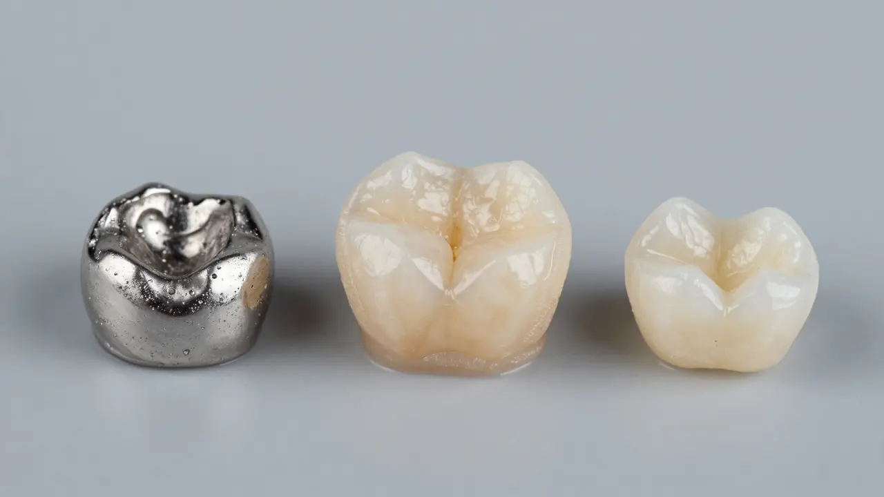 Srovnání materiálů zubních výplní: amalgam, kompozit a keramika