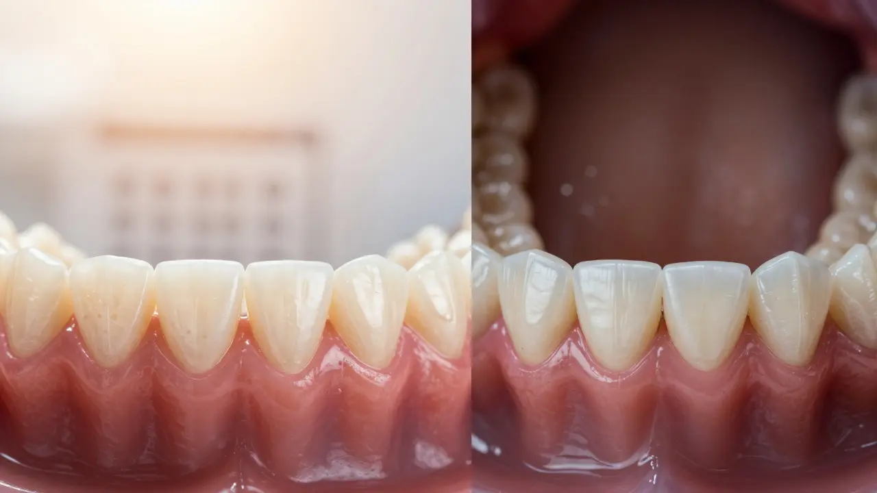 Porovnání kompozitní výplně a keramické facetky